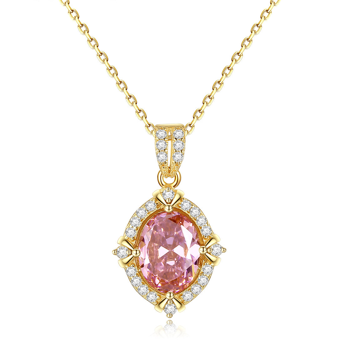 Gemstonely- Fashionable and Elegant: S925 Silver Necklace with Micro-Inlaid Colored Gemstone Pendant for Women