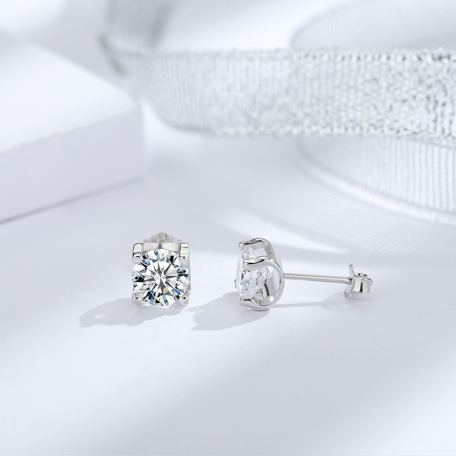 Gemstonely-S925 Sterling Silver Earrings with Classic Bull Head Studs Sparkling and Chic Ear Jewelry