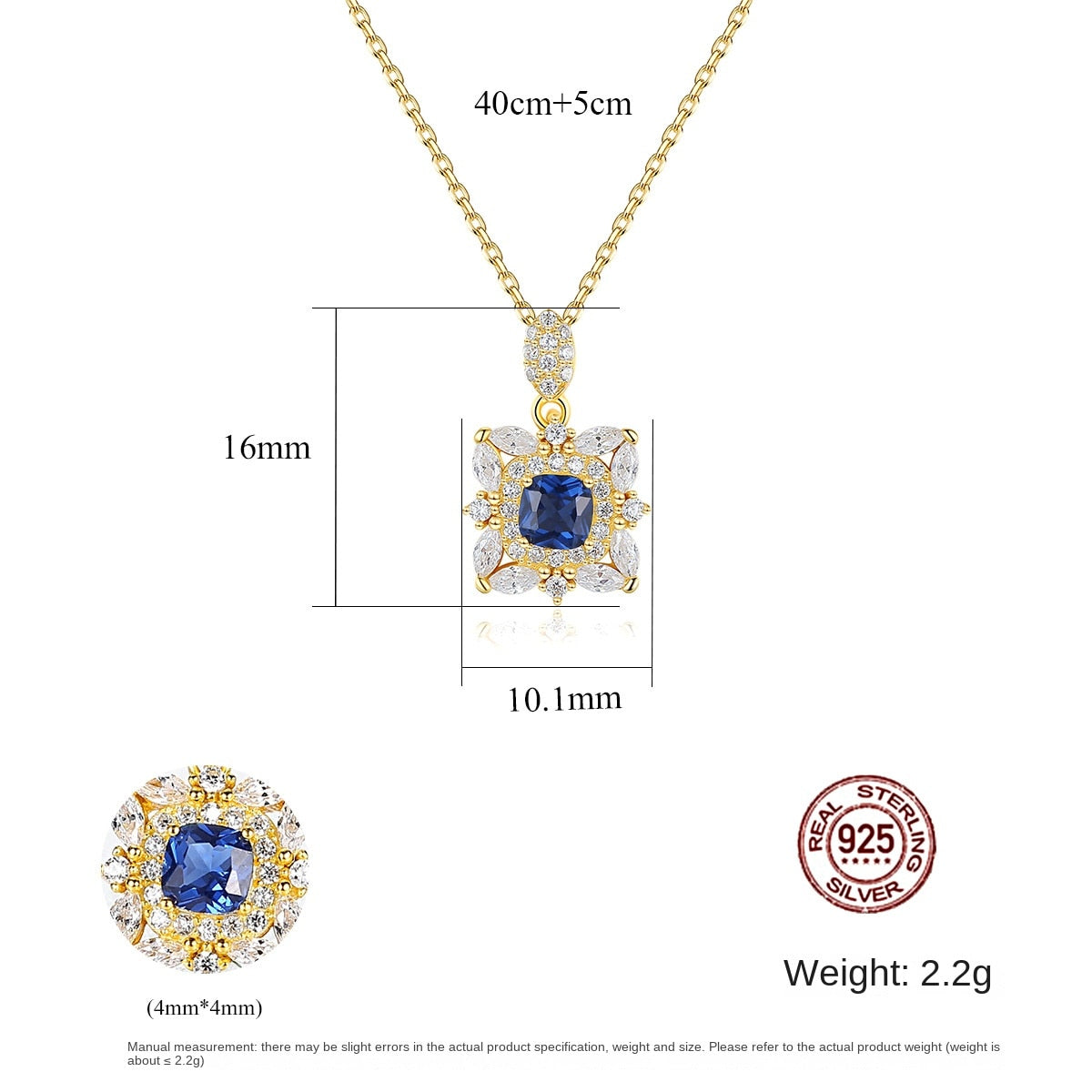 Gemstonely- Regal and Elegant: S925 Silver Necklace with Flower Pendant for Women in a Palace Style Design